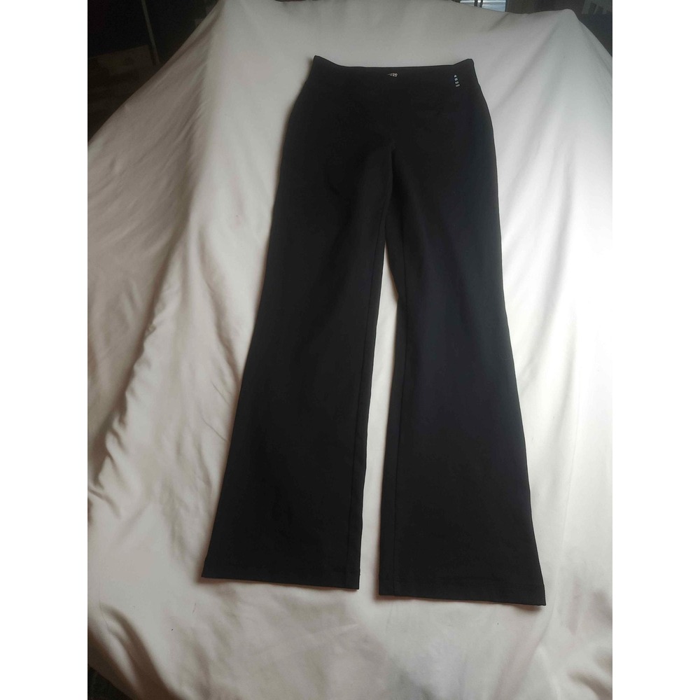 Lands End Sport Womens XS Black Bootcut Yoga Pants Activewear Stretch Workout